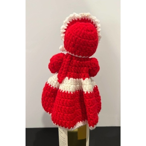 Wine Bottle Kitschy Christmas‎ Topper Mrs Claus - Picture 4 of 5